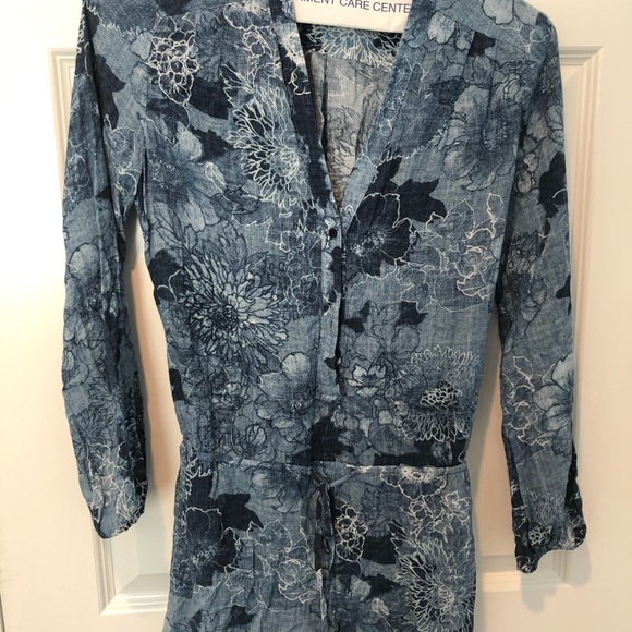 INTERMIX BLUE DENIM/FLORAL ROMPER - Picture 3 of 4